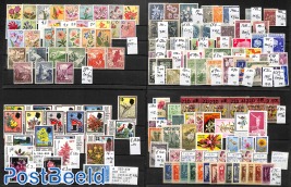 Lot with flower stamps, incl. better **/*