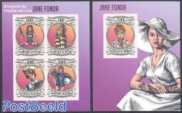 Jane Fonda 2 s/s, imperforated
