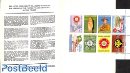 Poster stamps in folder, Jubilee Jamboree