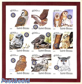 Owls, rotary 9v m/s, imperforated