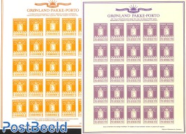 4 sheets with official Pakke-Porto reprints