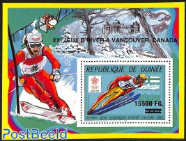 block skiing olympic wintergames calgary, overprint