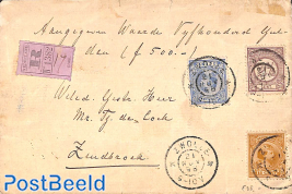 Registered valued letter (waarde 500.-) from Zwolle to Zuidbroek