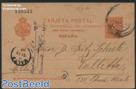 Postcard 10Cs, used (3 address lines)
