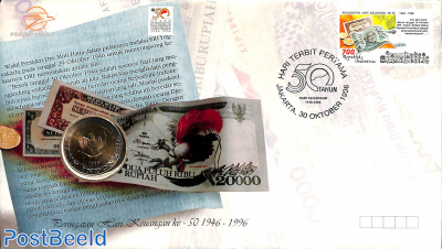 Financial day, cover with 1000Rp coin included